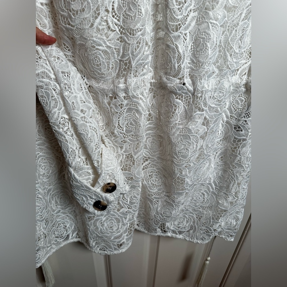 McQ by Alexander McQueen White Lace Blazer-never been used - Picture 6 of 12